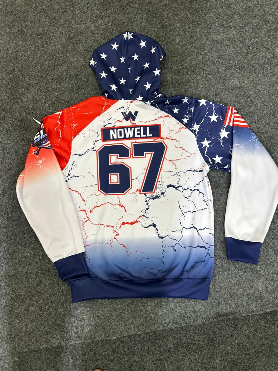 Custom fan hoodie with name and number